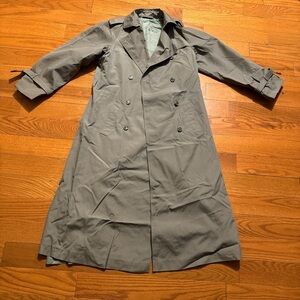 Dior Gray Double-Breasted Trench Coat